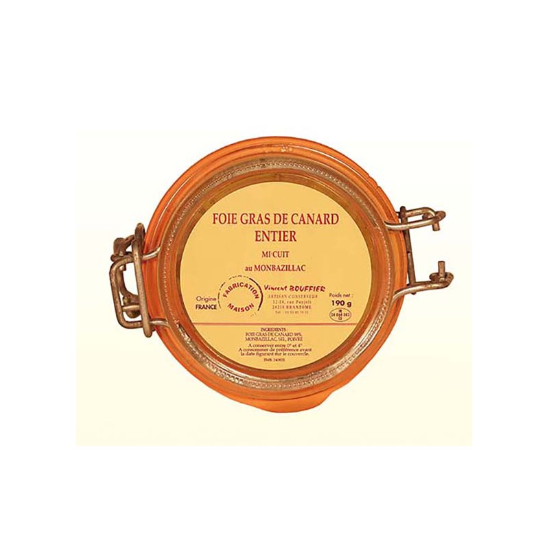 Foie Gras de Canard Entier - Mi-cuit pasteurisé (bocal)